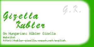 gizella kubler business card