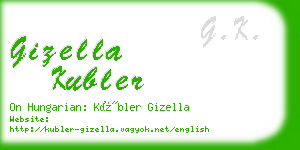 gizella kubler business card